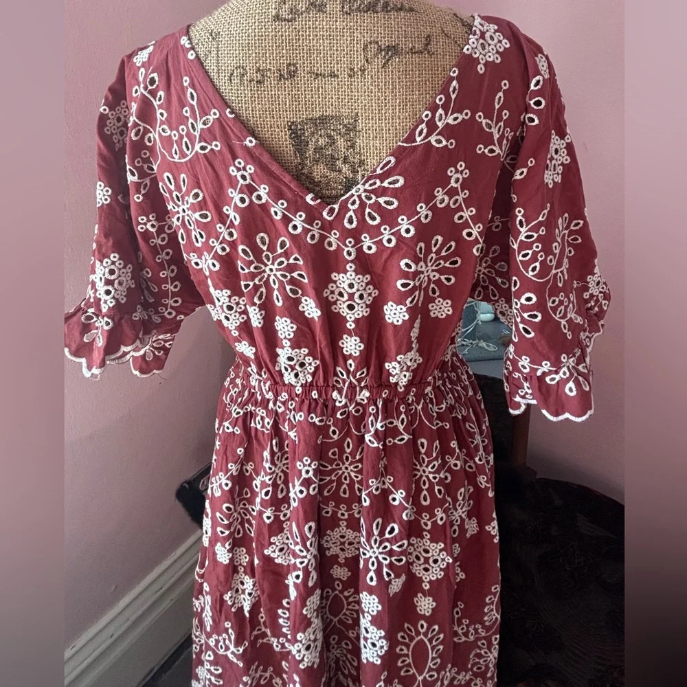Floral Red Dress - Picture 4 of 7